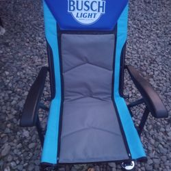 Busch Light Folding Fishing Chair, With Rod Holder 