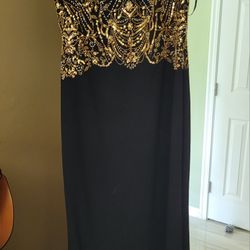 Sequined Crepe Gown