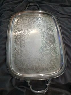 Georgian Court Antique Silver Platter Tray #706 