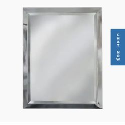 ALLEN ROTH CROME RECTANGULAR BATHROOM MIRROR  BRAND NEW 