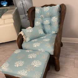 stunning designer high quality chair and ottoman