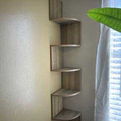 5-Tier Corner Floating Wall Shelf