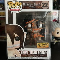 Signed Eren Rage Titan Form Funko Pop 22