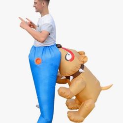 Brand New Inflatable “Dog Biting Guy’s Butt” Costume – Adult Size – Never Opened