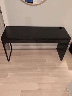Ikea Micke Desk - black-brown