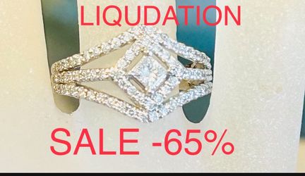 Engagement/Anniversary DIAMONDS RING 1 Carat NATURAL DIAMONDS RETIRING LIQUIDATION SALE-65% THE PRICE OF THE GOLD ALONE ON THIS IS $1955 SEE PICTURES