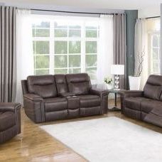 Brand New 2 PC Brown Power Reclining Sofa and Love Seat