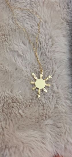 18K Gold Sun Necklace
