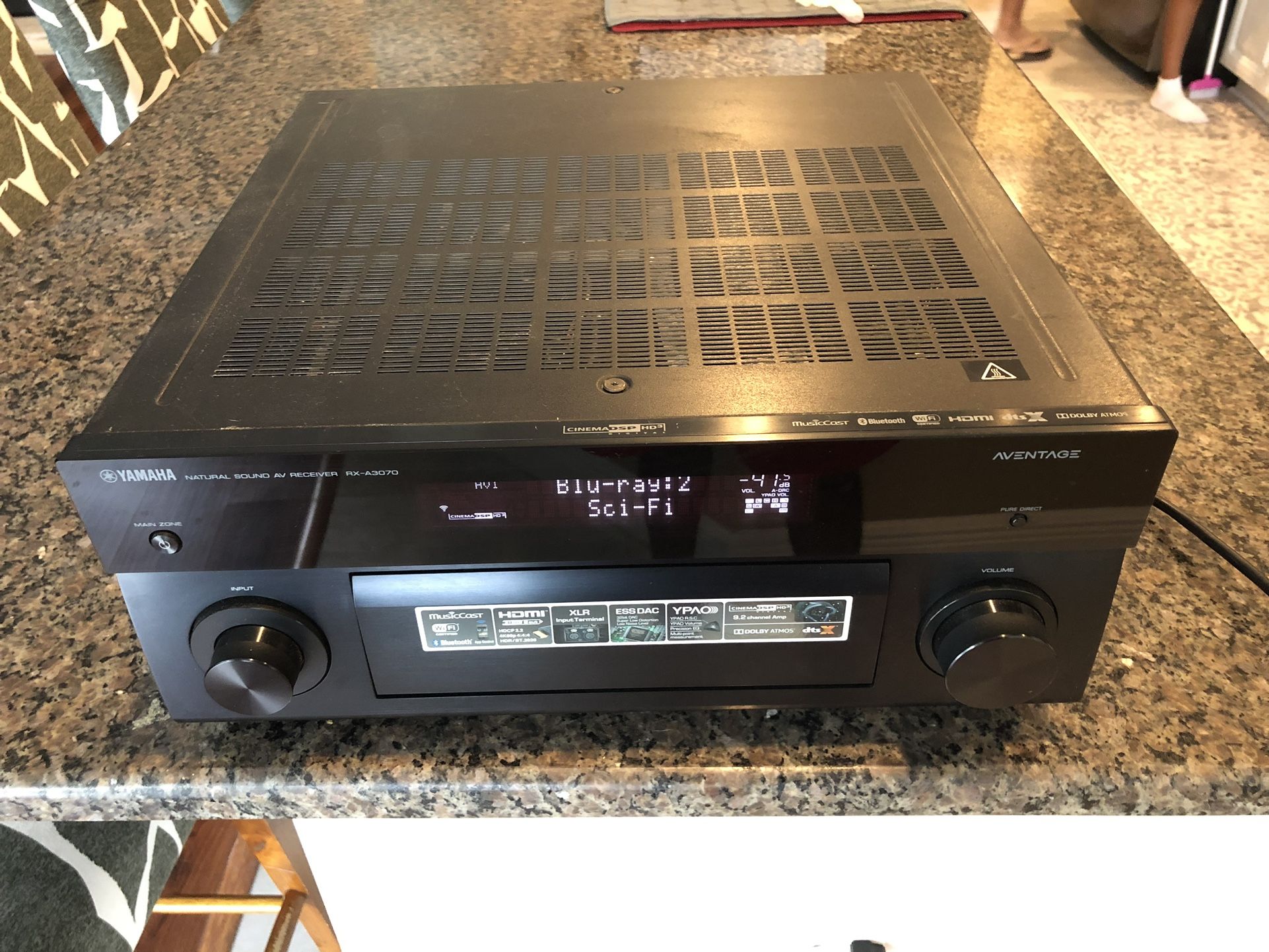Yamaha RX-A3070 9.2 Channel 4k Atmos Bluetooth Receiver