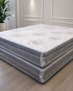 12" Thick  Queen set bamboo Pillowtop $249 >> Mattress And Box Spring