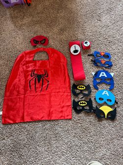 Kids Superhero Cape and Mask Costume Set