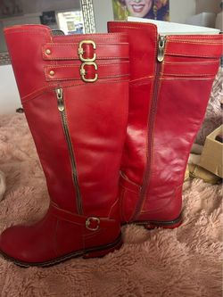 Scarlet Charm Buckle Boots
