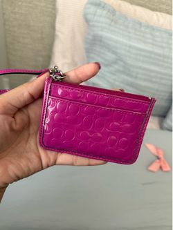 2000s coach card holder wristlet