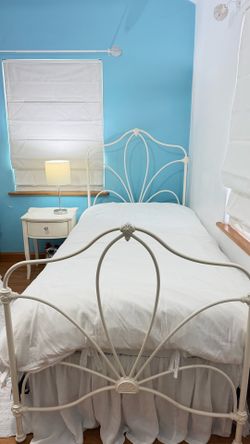 Pottery Barn iron cream bed