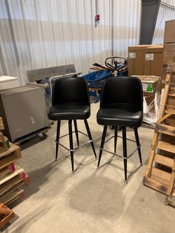 2 leather chairs