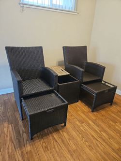 3-Piece Wicker Patio Set