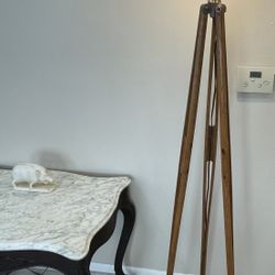 Vintage MCM Surveyors Tripod Lamp 68” Antique