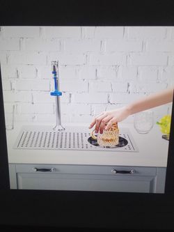 New stainless steel Automatic Glass washer kit Residential/Commercial glass & pitcher rinser with drain & accessories, faucet sold separately