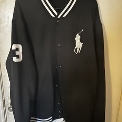 Black Men’s Polo Jacket XXL