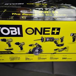 Ryobi 18V Cordless 6-Tool Combo Kit with 1.5 Ah Battery, 4.0 Ah Battery, and Charger