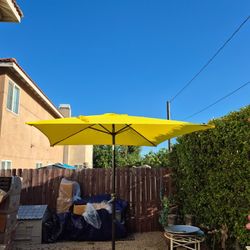 6.5" FT Square Market Umbrella Patio Color: Yellow Base Not Included 
