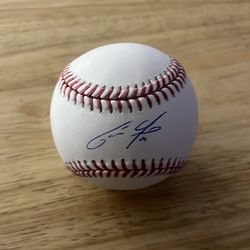 Christian Yelich Autographed Baseball