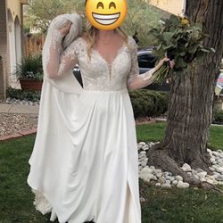 Wedding Dress For Sale - Size 12