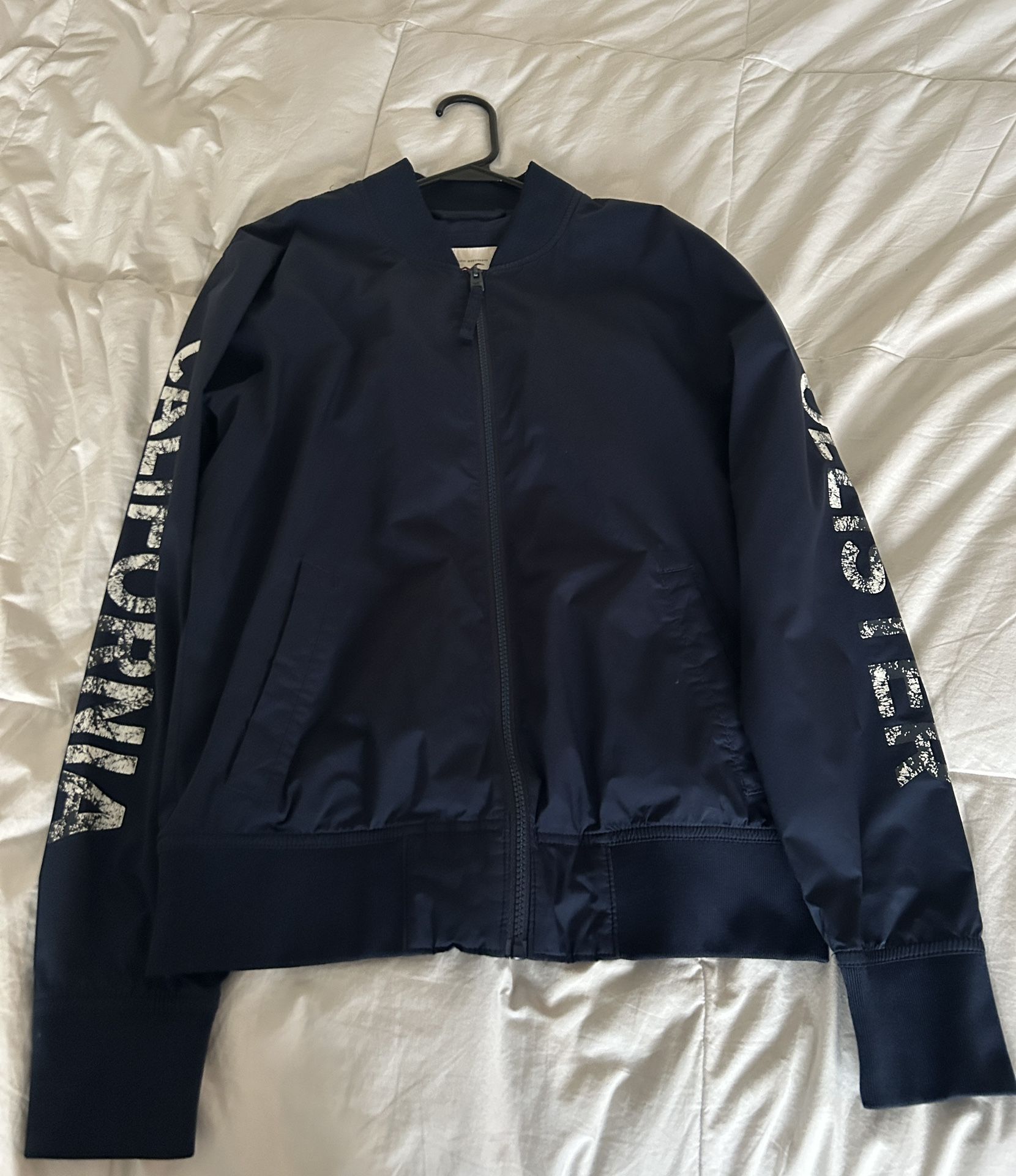 Autre Marque Hollister Blue Logo Sleeve Lightweight Men’s Zipper Jacket