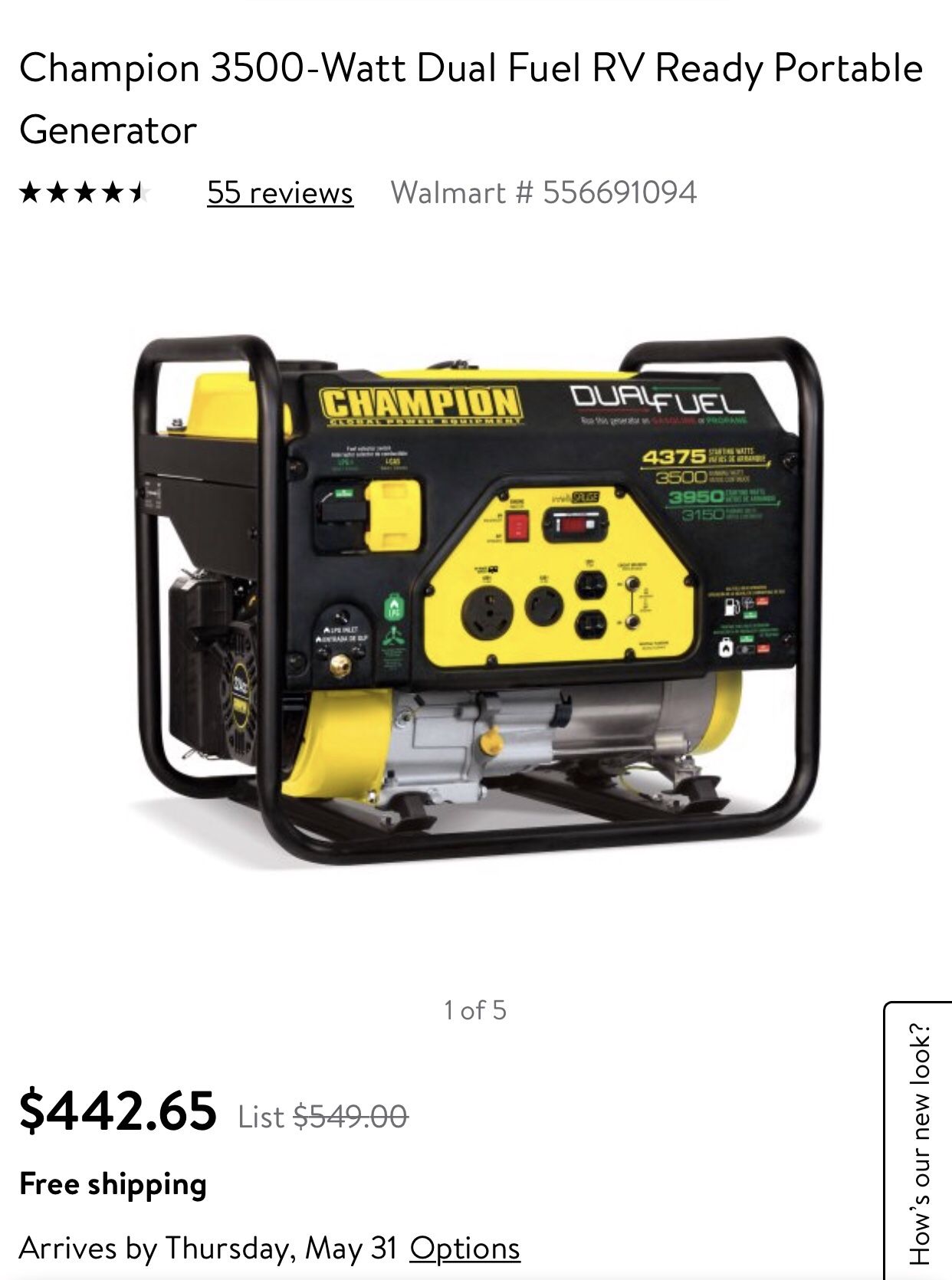 Generator brand new