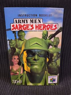 N64 Army Men Sarges Heroes Instruction Booklet