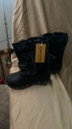 Portland Black Winter Snow Boots