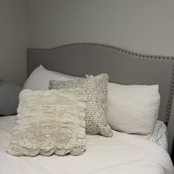 Queen Bed frame, Headboard, And Box spring 