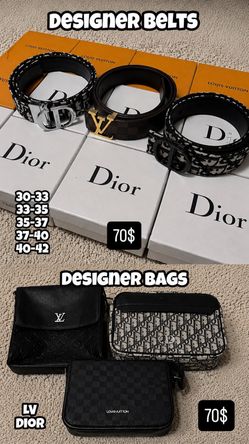 Designer bags and belts