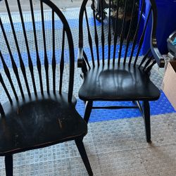 Black Windsor Chairs (6) 
