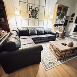 Large Leather Sectional Couch