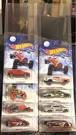 2014 Mattel Hot Wheels Holiday Complete Set of Eight