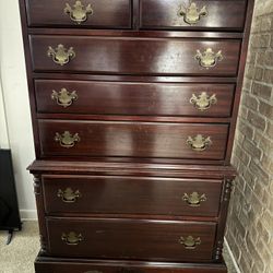 Vintage Mahogany Full Bedroom Set, bedrame, dresser, chest of drawers, nightsands