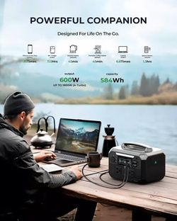 Ampace 600w Hybrid Portable Power Station 1200w Max output