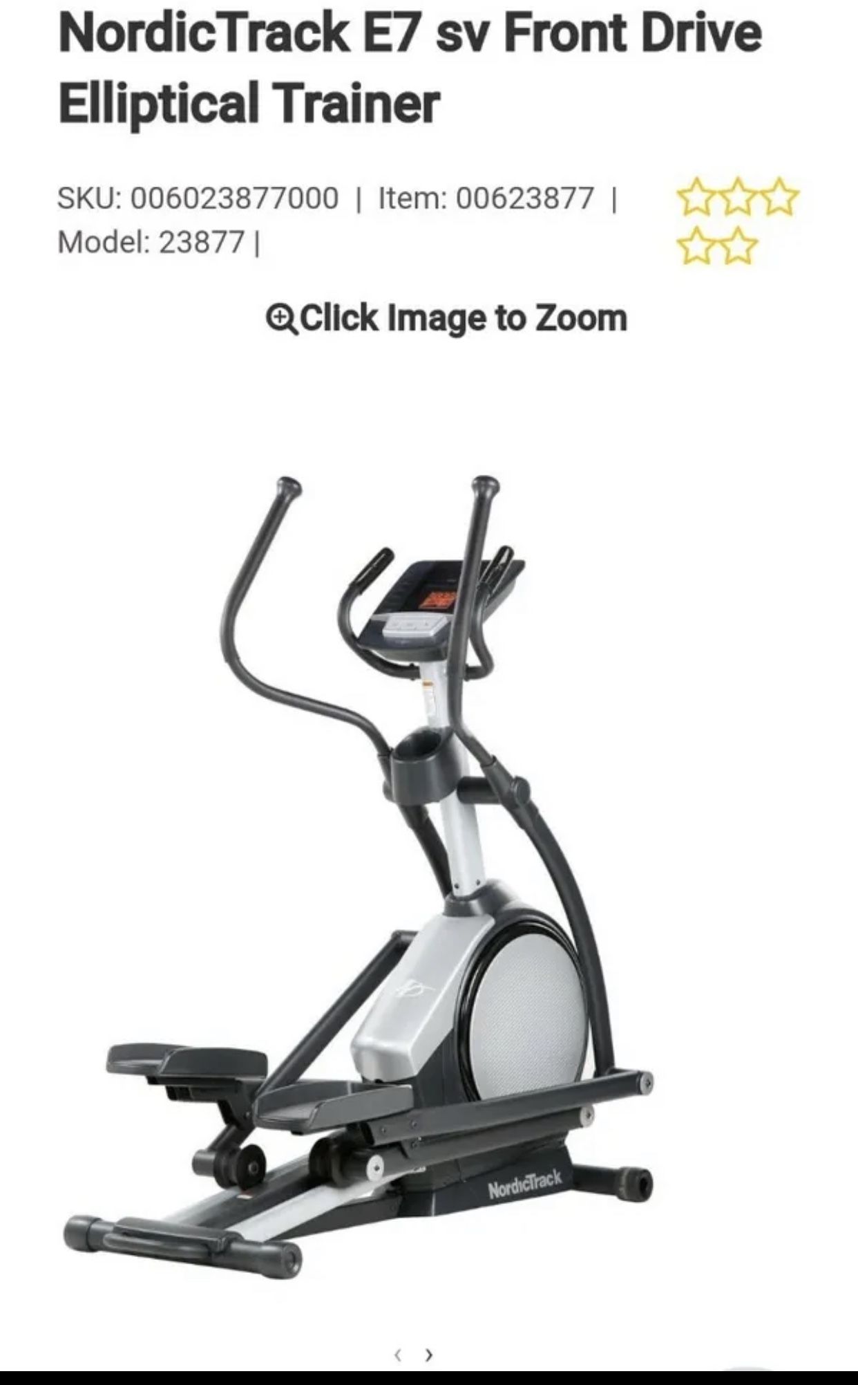 nordictrack elliptical e7 sv