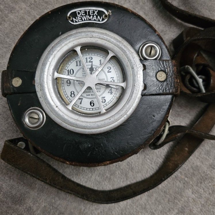 Detex Newman Watchmans Watchclock And Keys