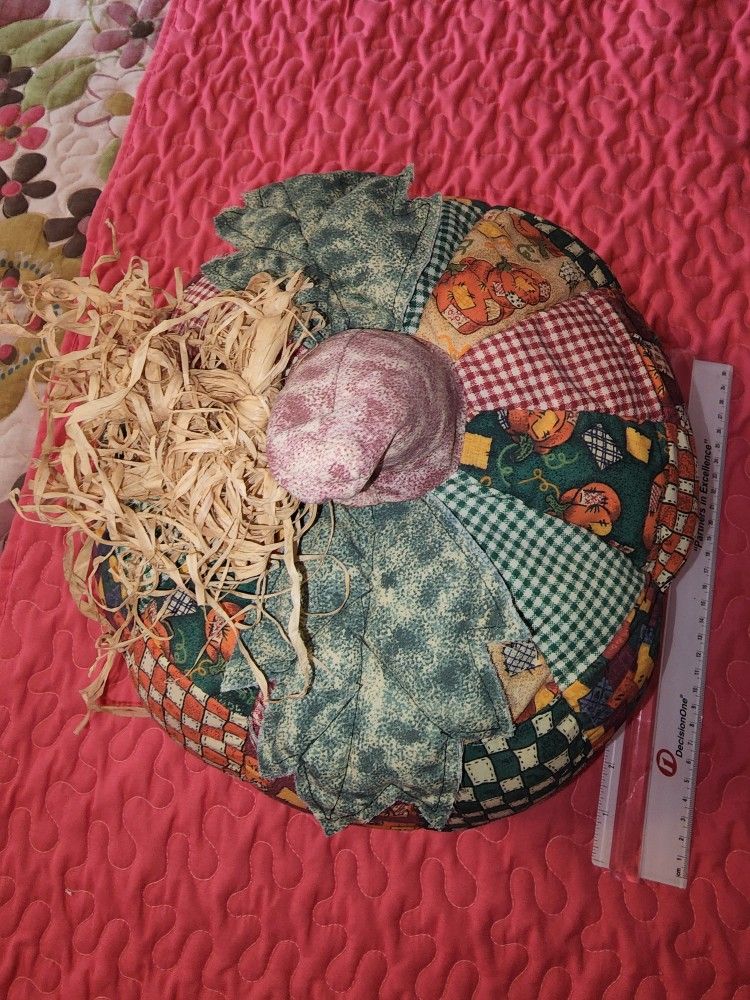 Cute Patchwork Pumpkin Decoration