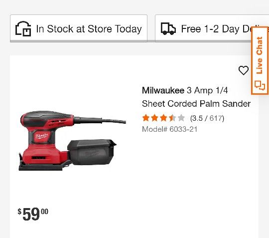 Milwaukee Corded 1/4" Sheet Sander LIKE NEW !!