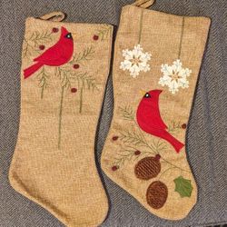 Christmas Cardinal Stockings