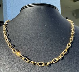 Jewelry 14k yellow gold Ball PaperClip made in Italy 🇮🇹 chain necklace 21.00” 4.60mm width