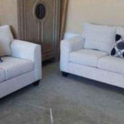 Brand New Artisanal Oat Beige Sofa & Loveseat Sets (5 Colors Available)