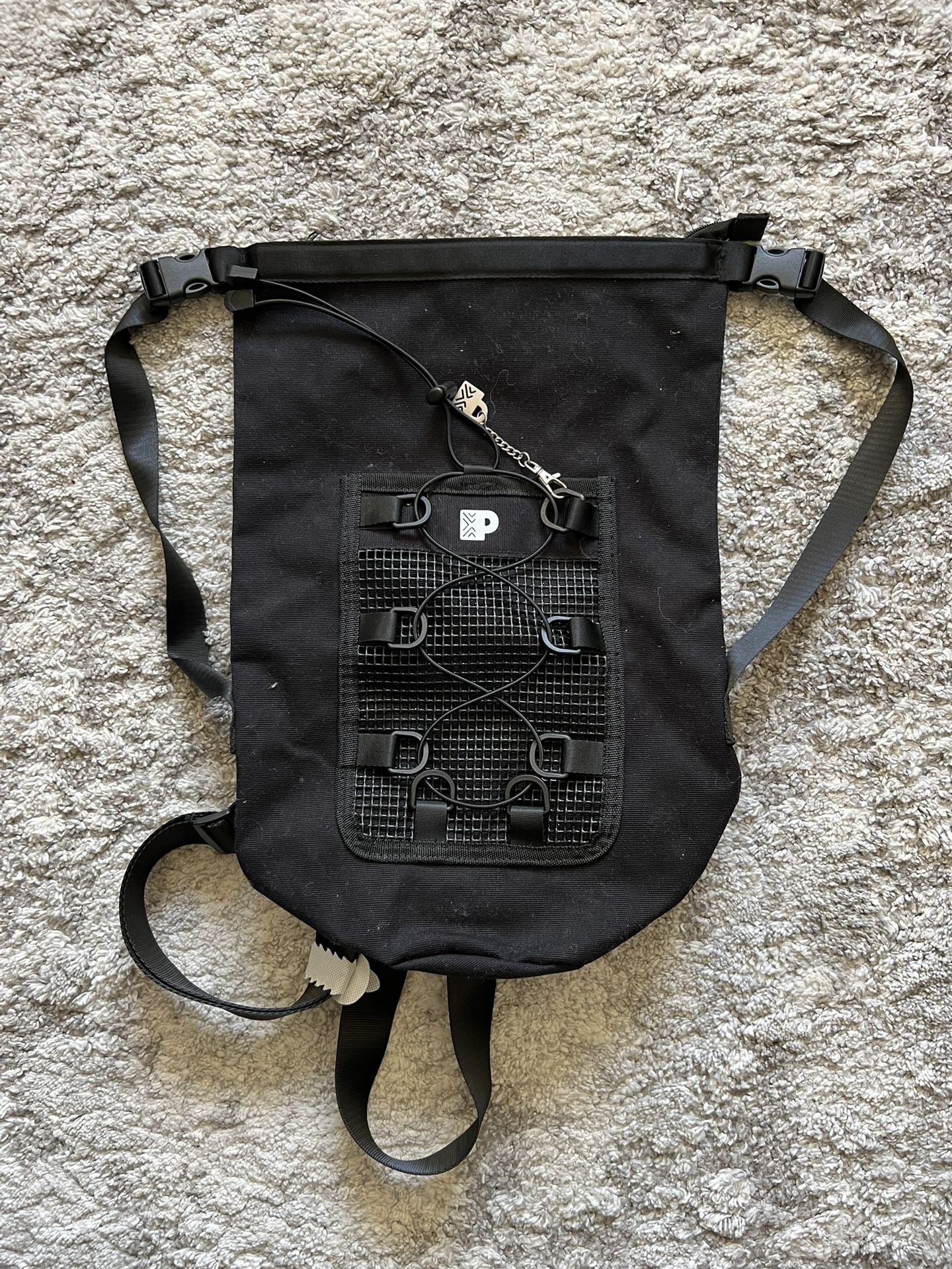 Peets Coffee Messenger Bag Backpack Adjustable Straps Black