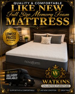 🛏️ Novaform Full Size Memory Foam Mattress – LIKE NEW!