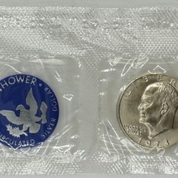 1973 Eisenhower Uncirculated Silver Dollar Coin Set With Ogp And Coa 