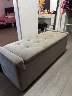 Tufted Velvet Storage Ottoman Bench