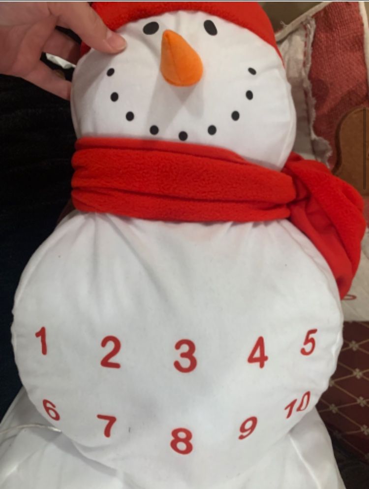 Christmas Advent Calendar Blow Up Snowman